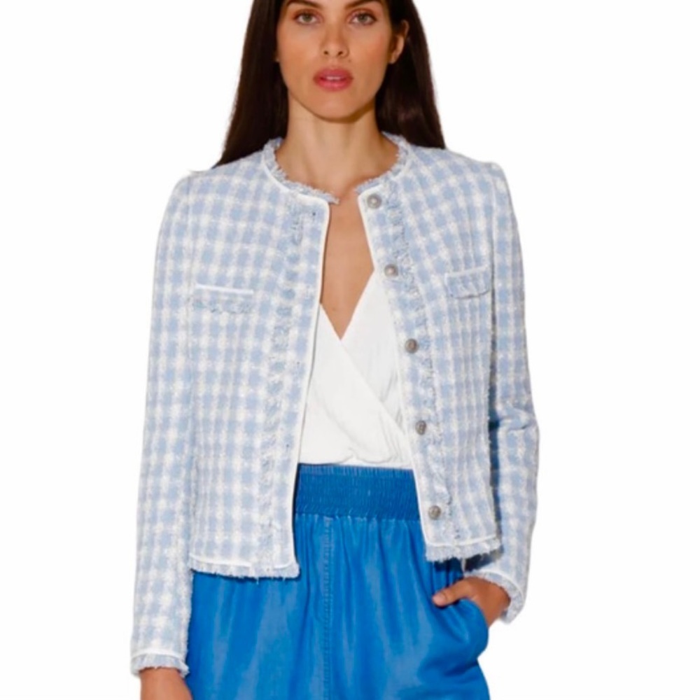 Walter Baker Jacket Callista Nautical Tweed Blazer Blue XS NWT - Picture 12 of 12